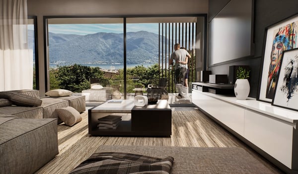 Esclusivo appartamento 4.5 locali con giardino e vista sul lago di Lugano 3