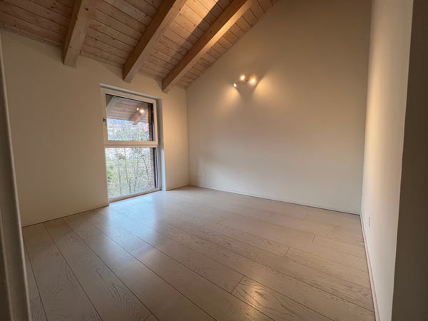 Moderno attico con tetto a vista in vendita a Cadro - POSTO AUTO 12