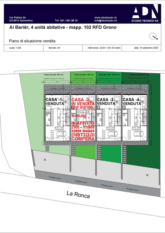GRONO AFFITTASI/VENDESI ULTIMA CASA A SCHIERA 10
