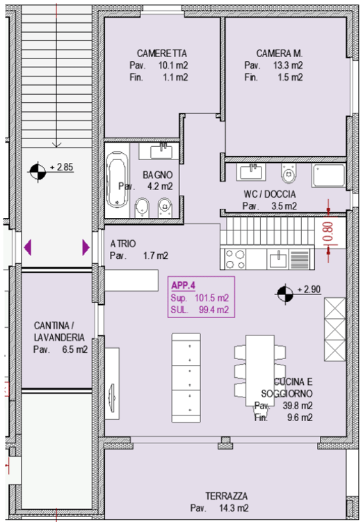 AMPIO APPARTAMENTO 1.5 LOCALI 14