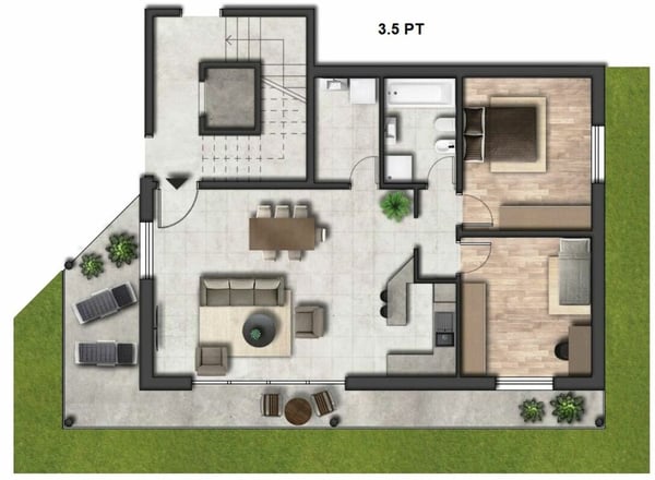 APPARTAMENTO 3.5 LOCALI CON GIARDINO 13