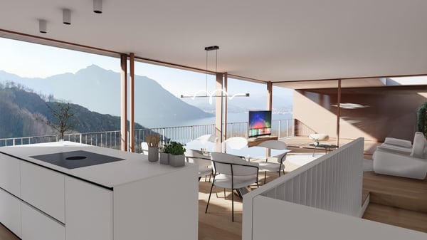 SPETTACOLARE APPARTAMENTO CON VISTA LAGO ( TI ) 1