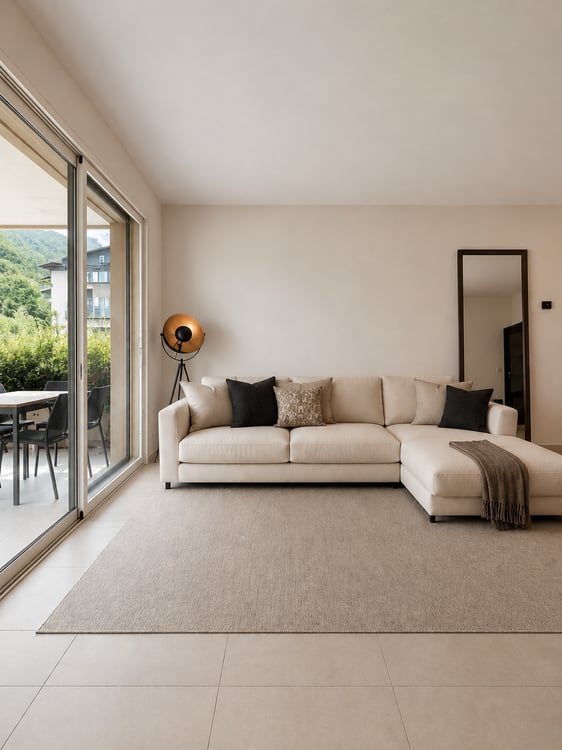 Appartamento spazioso di 3.5 locali con giardino privato-Lumino (TI) 2