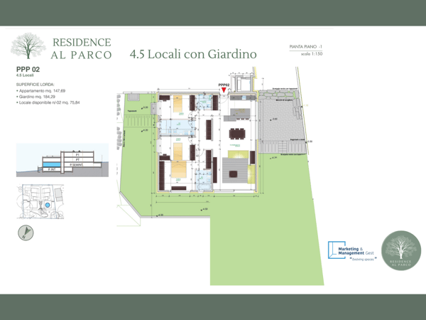 1.5 LOCALI CON GIARDINO - INCANTEVOLE FRONTE PARCO (VIDEO) 19