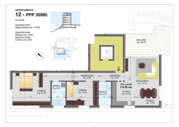 1.5 LOCALI, MODERNO E SIGNORILE ATTICO, PANORAMICO, NEL VERDE 22