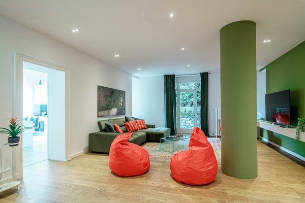 AFFITTASI MENSILMENTE Villa pronta all'uso in centro Lugano con importante vista lago 10