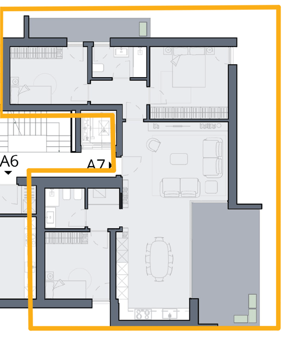 BELLINZONA - VENDESI NUOVO 1.5 LOCALI CON AMPIA TERRAZZA 7