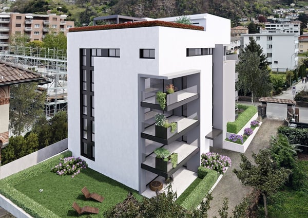 BELLINZONA - VENDESI NUOVO APP. 1.5 LOCALI CON GIARDINO 7