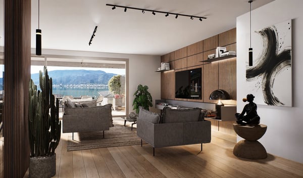 ESCLUSIVO 1.5 LOCALI CON VISTA LAGO GIARDINO E FINITURE DI PREGIO A CAPOLAGO 5