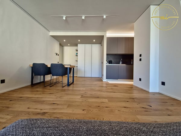 RAFFINATO APPARTAMENTO DI 1.5 LOCALI CON TERRAZZA E VISTA LAGO PARZIALE A PARADISO 5