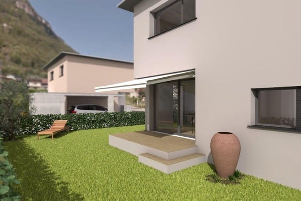 Villetta unifamiliare con giardino e vista aperta 1