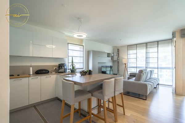 ATTICO MODERNO E LUMINOSO DI 1.5 LOCALI CON AMPIA TERRAZZA PANORAMICA – VACALLO 9