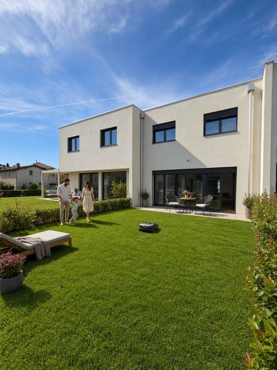 Villetta a schiera moderna di nuova costruzione a Genestrerio – 5 locali con giardino e bella vista