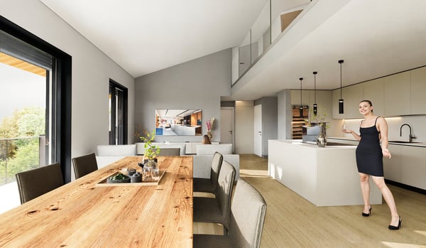 MERAVIGLIOSO DUPLEX DI 4.5 LOCALI CON GIARDINO PRIVATO A BOSCO LUGANESE PPP5 5