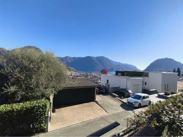 Massagno - Ampio Monolocale Arredato con Grande Terrazzo Vista Lago 1