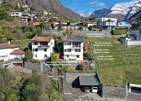 VERKAUFT !!! Charmantes Einfamilienhaus , mit Pool und mit separatem Gästestudio 23