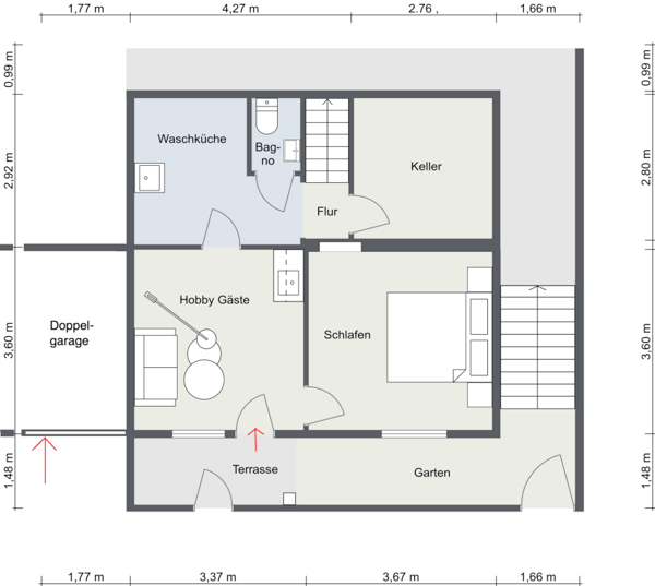 4,5 Zi. Wohnung in Zweifamilienhaus mit 180° Seesicht, grosser Sonnenterrasse & eigenem Garten 15
