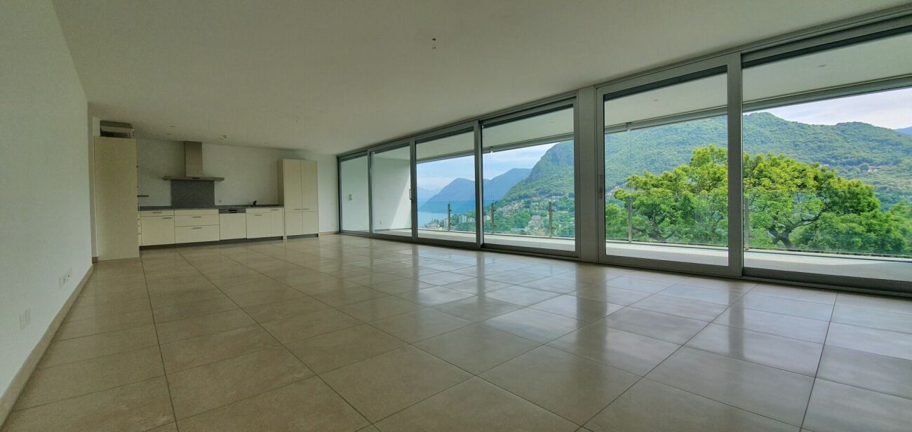 Stupendo e ampio attico con vista sul Lago di Lugano