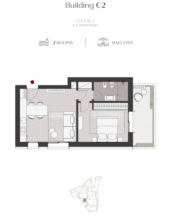 Moderno appartamento 1.5 locali con palestra a SPA a Stabio 8