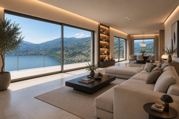 Elegante villa con vista panoramica sul lago, piscina a sfioro e giardino privato 2