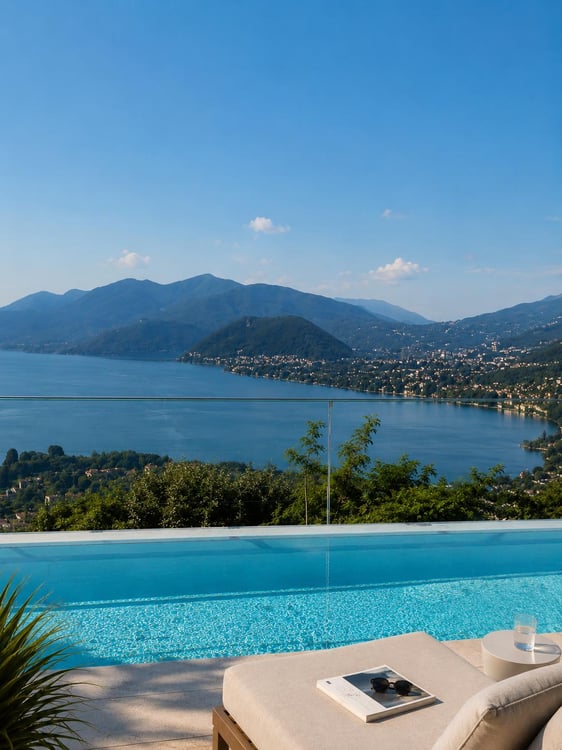 Elegante villa con vista panoramica sul lago, piscina a sfioro e giardino privato 10