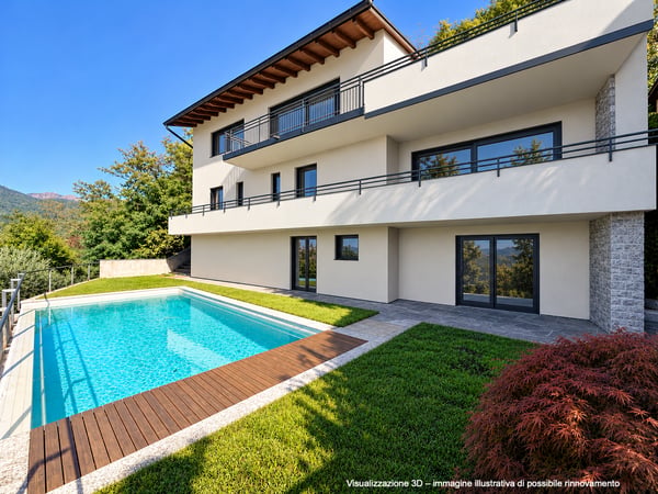 Elegante villa con vista panoramica sul lago, piscina a sfioro e giardino privato 6