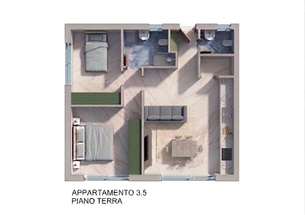 Elegante 3.5 locali con giardino privato e vista aperta sulla valle 1
