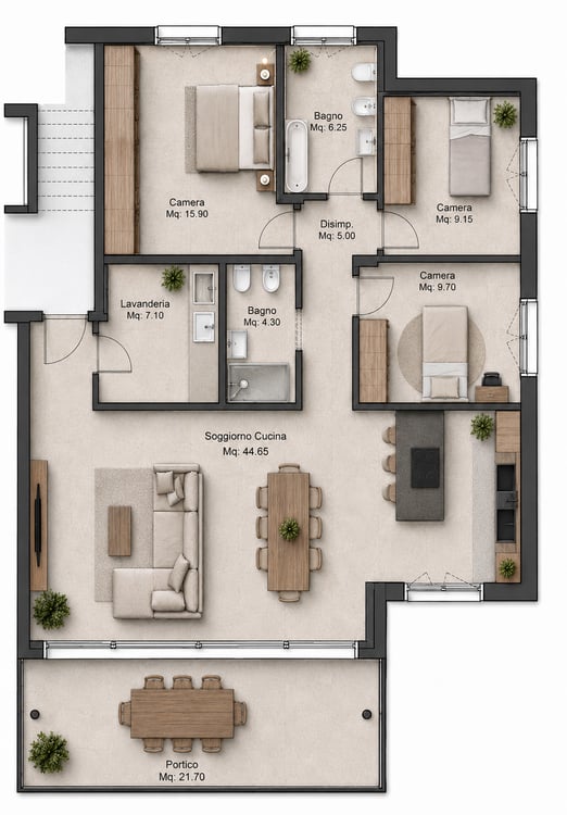 Elegante 4.5 locali di nuova costruzione con portico coperto e comfort energetico CECE A 3