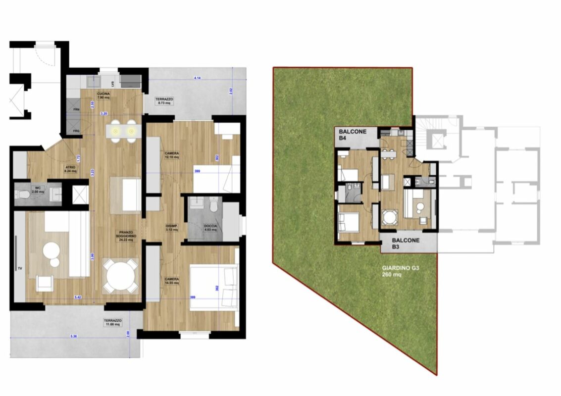 Ascona - Elegante appartamento con ampio giardino privato e camino / Ascona - Elegante Wohnung mit grosszügigem Privatgarten und Cheminée