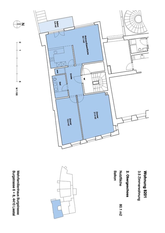 1-Zimmer-Wohnung mit Gartenanschluss in zentraler Lage von Liestal 12