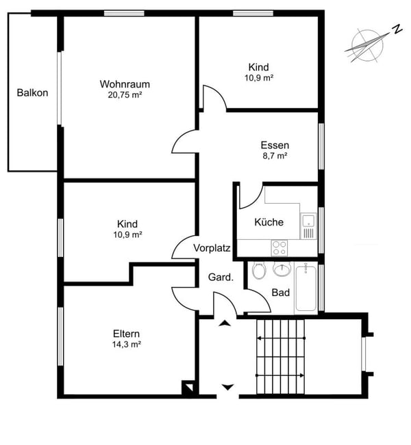 Schöne Wohnung an ruhiger Lage 2