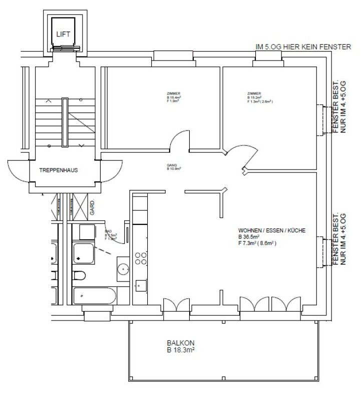 Modern wohnen  komfortabel und stilvoll mit grossem Balkon