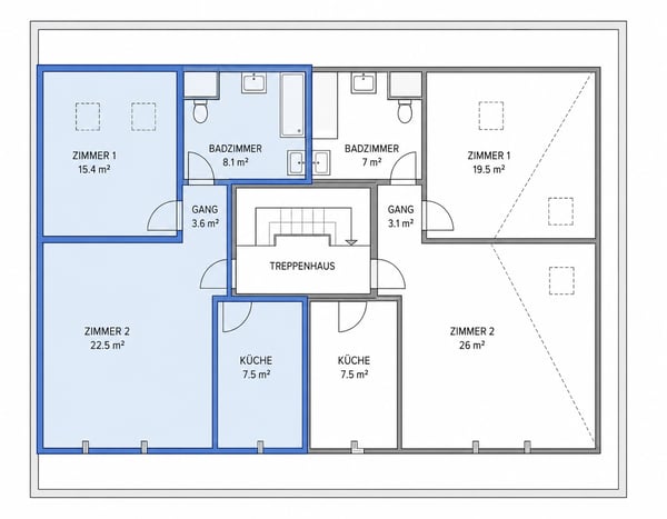 Möblierte 2-Zimmer-Dachwohnung beim Horburgpark 8