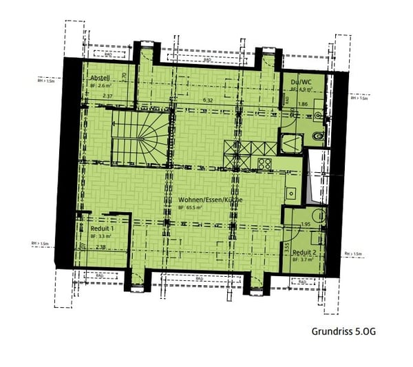 Neue 1-Zimmer-Dachwohnung im Loft-Stil im Herzen von Winterthur 7