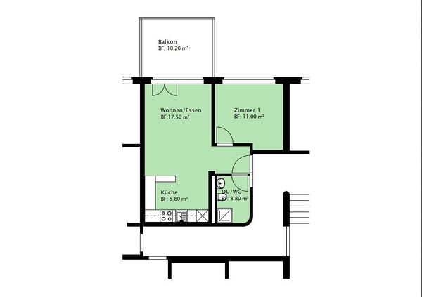 2.5-Zimmerwohnung mit gedecktem Grünblick 8