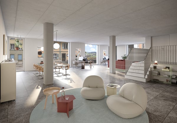 A louer locaux d'une surface d'environ 610 m2 à Romont 1