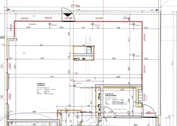 Surface commerciale d'env. 88m2 à louer au rez-de-chaussée 2