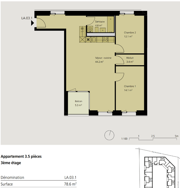 Joli appartement de 3.5 pièces à louer à Delémont 2