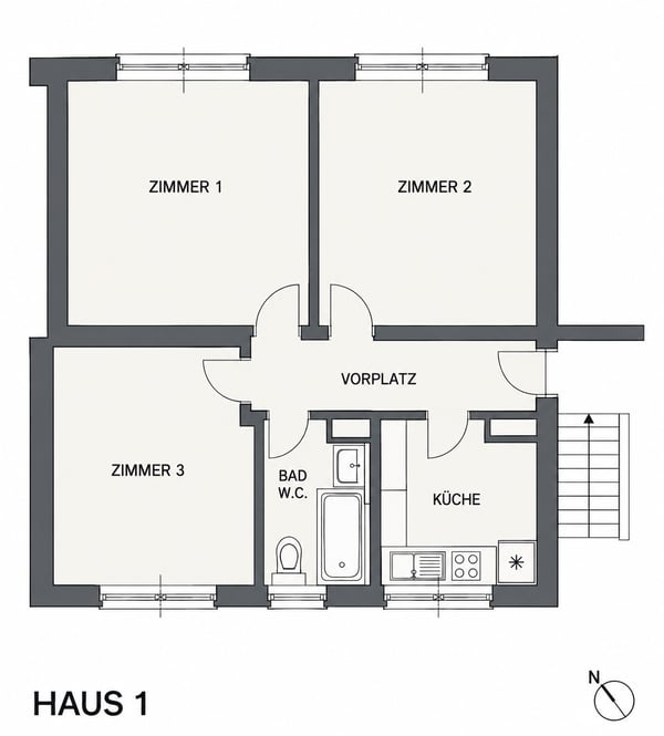 Attraktive 1-Zimmerwohnung an zentraler und ruhiger Lage 8
