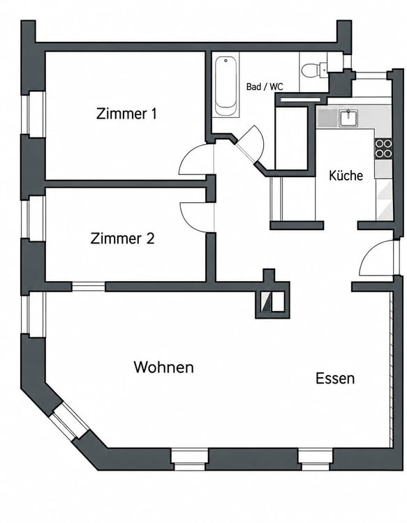 3.5-Zimmerwohnung im Herzen der Stadt Zürich frisch saniert 9