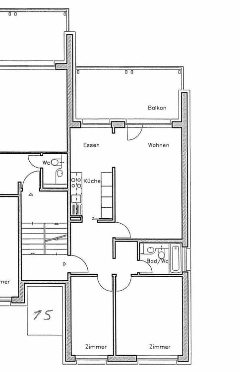 Gepflegte Wohnung mit Blick ins Grüne 2