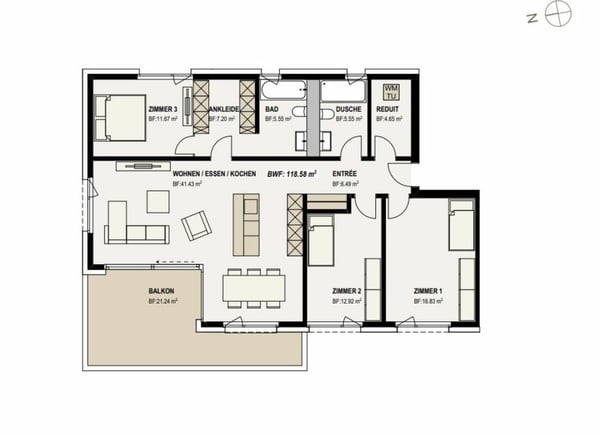 Neubau: 1.5-Zimmer-Eigentumswohnung 4