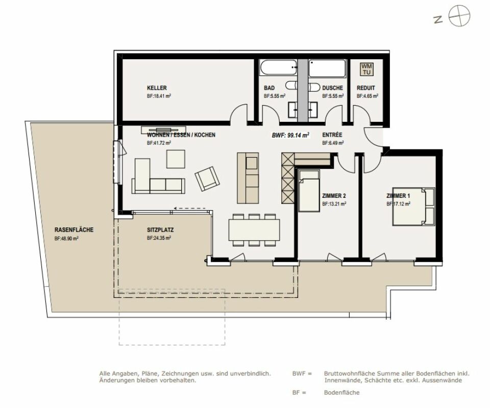 Edificio nuovo: appartamento di 3,5 locali in proprietà, ca. 100 m2