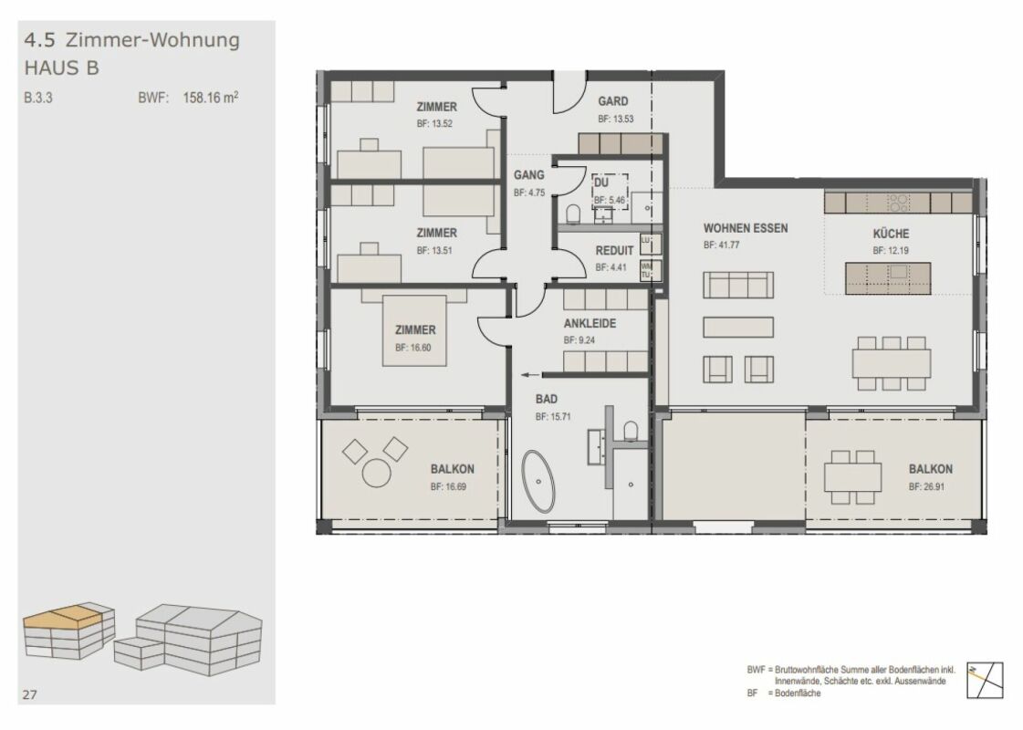 Vermietung: 4.5-Zimmer-Dachwohnung