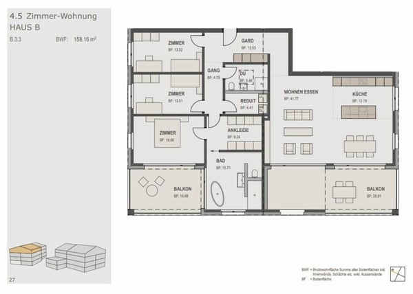 Vermietung: 4.5-Zimmer-Dachwohnung 16