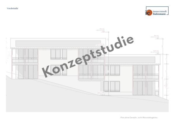 Bauland AZ 0.6 / MFH Neubau Konzept-Studie vorhanden 10
