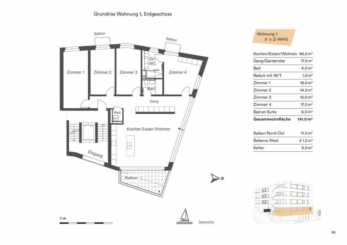 5.5 Zimmerwohnung im EG - Whg. 01