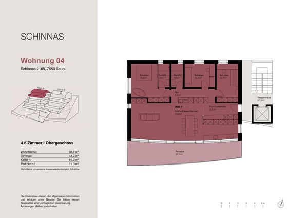Neubau: 1.5-Zimmer und 4.5-Zimmer Terrassenwohnung in Schinnas, Scuol 10