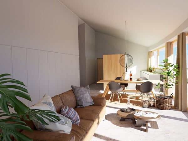 Neubau: 1.5-Zimmer und 4.5-Zimmer Terrassenwohnung in Schinnas, Scuol 2