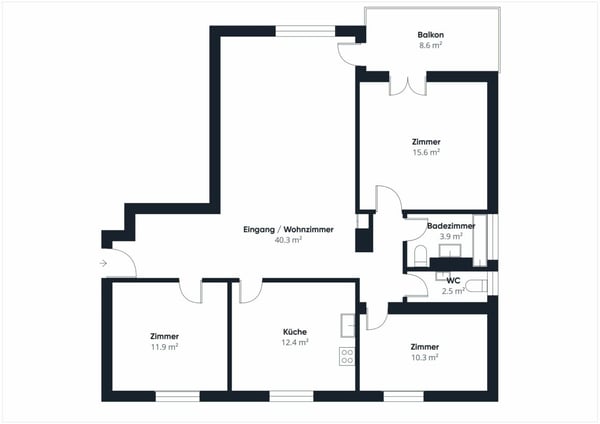 neu sanierte 1.5 Zimmer-Wohnung mit Balkon 10